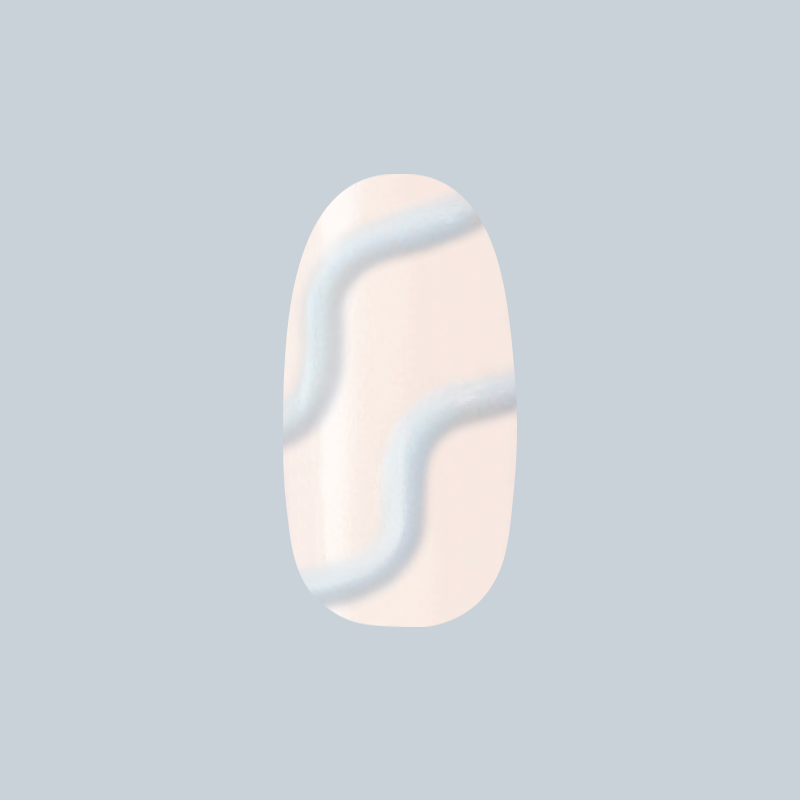 Puffy Swirls - Press-On | Short | Round neutral nail with raised puffy swirl details for easy at-home manicure