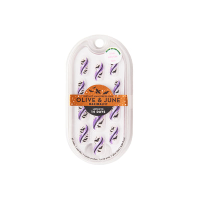 Puffy Bat Swirls - Press-On | Medium | Oval Puffy Bat Swirls - Press-On | Medium | Oval  Press-On