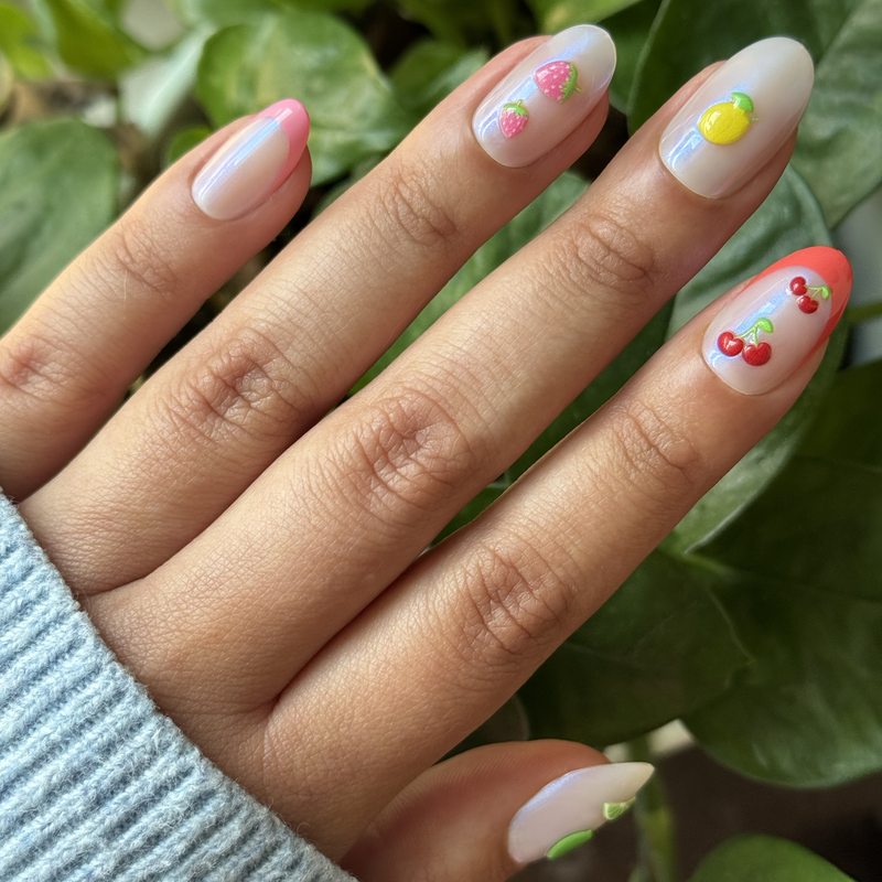 picture of Puffy Fruits - Press-On | Medium | Oval