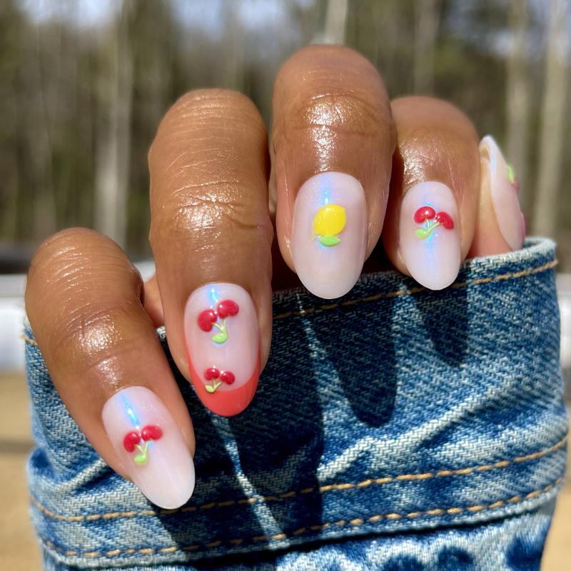 picture of Puffy Fruits - Press-On | Medium | Oval