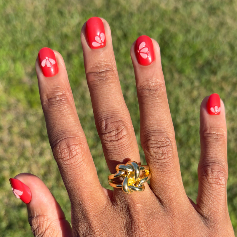 picture of Puffy Pink Petals - Press-On | Extra Short | Round