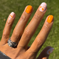 picture of Pumpkin Party | Extra Short | Round - Tab Press-On