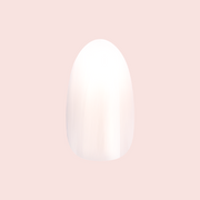 Pure White Syrup Gradient - Press-On | Medium | Oval single nail