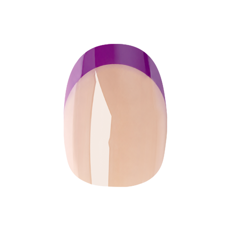 Purple Chrome Velvet - Press-On | Extra Short | Round