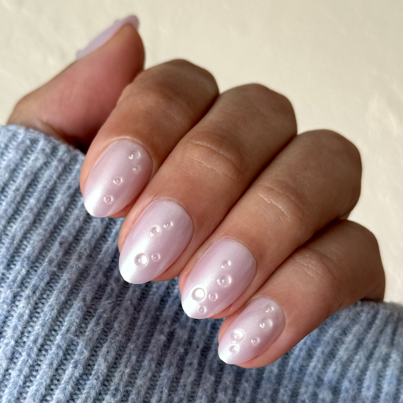 picture of Purple Puka Raindrops - Press-On | Short | Almond