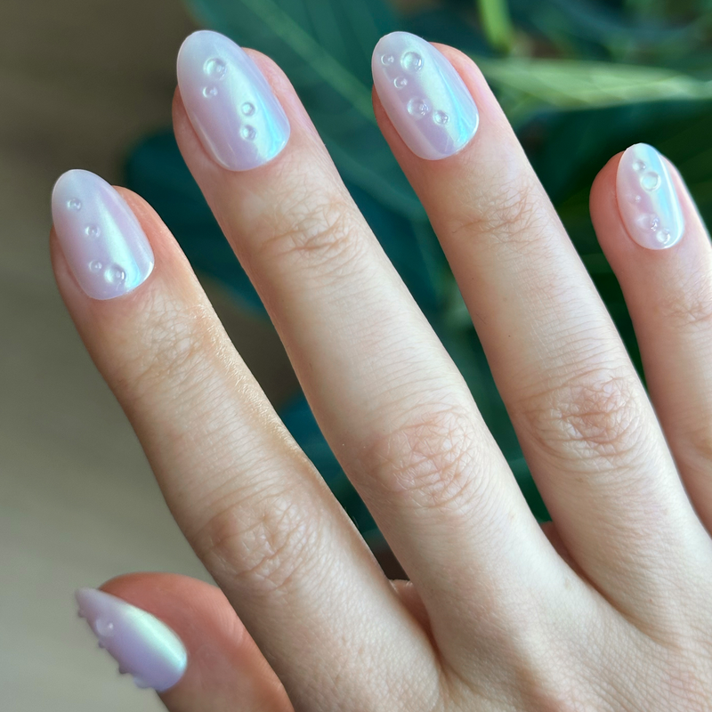 picture of Purple Puka Raindrops - Press-On | Short | Almond