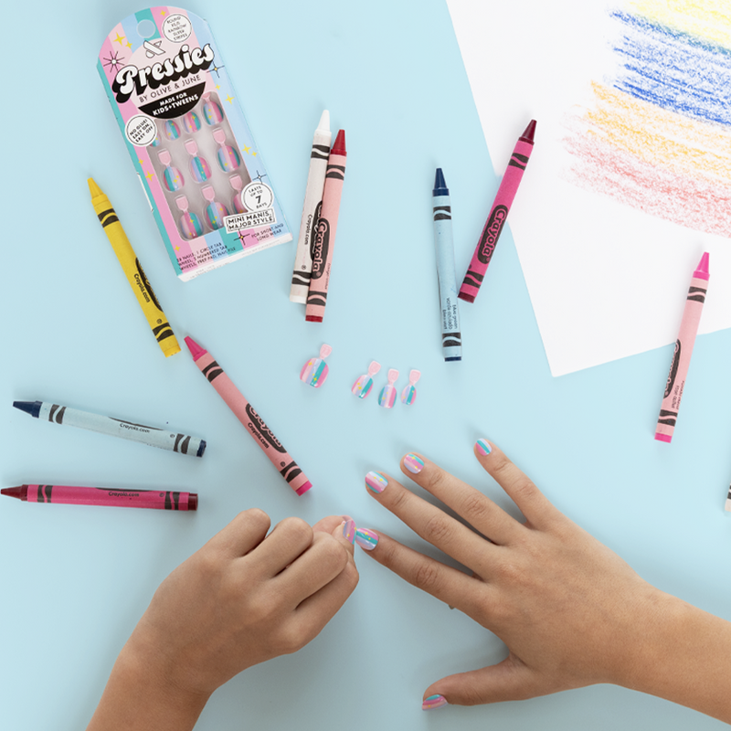 Rainbow Super Stripes - Pressies | Extra Short Short | Round - Pressies