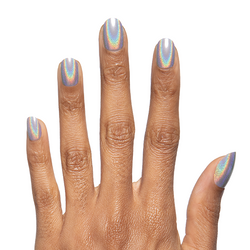 Rainbow Holographic Gradient - Press On | Extra Short | Round