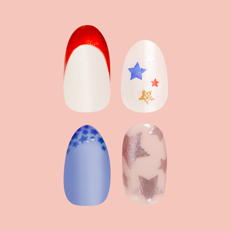 Red, White and Blue Instant Mani Press-On Set