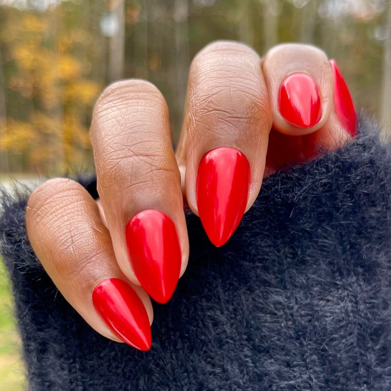 picture of Red Chrome - Press-On | Medium | Stiletto