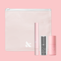 Rescue Kit with cuticle serum, nail strengthener, glossy top coat, and pink pouch for on-the-go nail care thumbnail