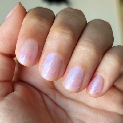 Rose Glaze - Builder Gel display on hand