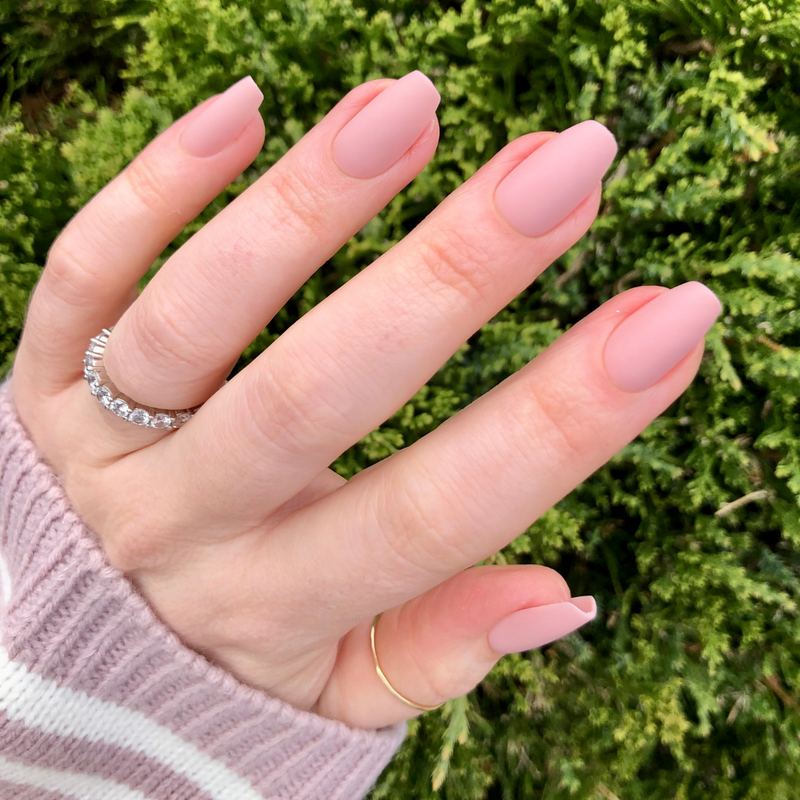 picture of Rosewood Matte - Press-On | Medium | Coffin