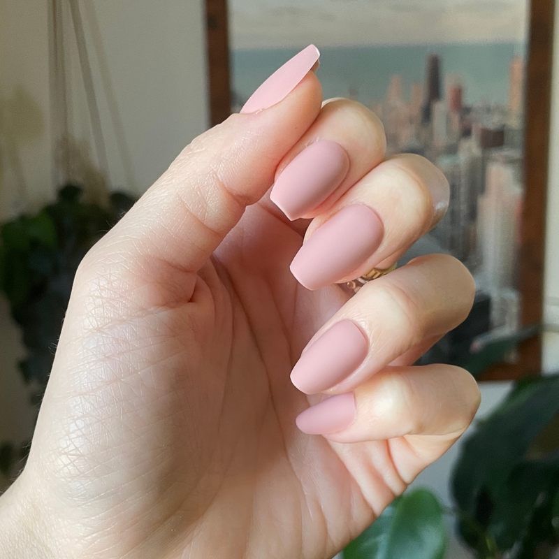 Rosewood Matte Press-On Medium Coffin – Olive and June