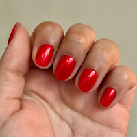 picture of Ruby Chrome - Tab Press-On | Extra Short | Round