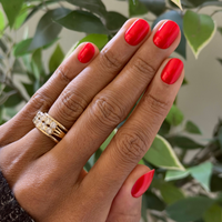 picture of Ruby Chrome - Tab Press-On | Extra Short | Round