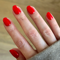 picture of Ruby Chrome - Tab Press-On | Extra Short | Round