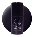 SD - Gel bottle in a rich plum shade on a matching glossy gel polish drop for a chic Olive and June manicure thumbnail