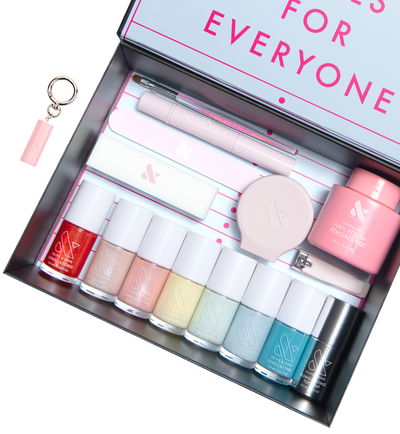 The Mani System nail polish and manicure tools set with various shades for easy at-home mani and pedis by Olive and June The Mani System  System