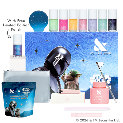 The Mani System nail polish and manicure tools set with various shades for easy at-home mani and pedis by Olive and June The Long-Lasting Mani System  System