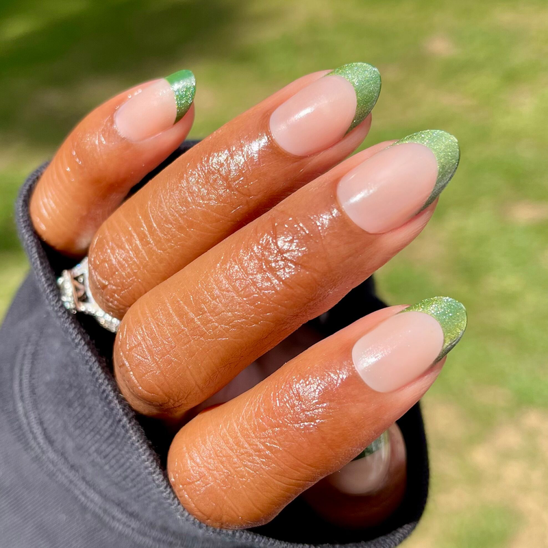 picture of Sage Velvet French - Press-On | Medium | Oval