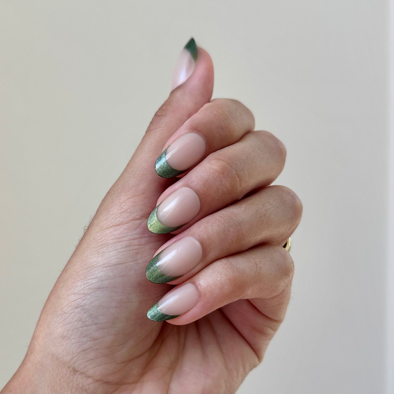 picture of Sage Velvet French - Press-On | Medium | Oval