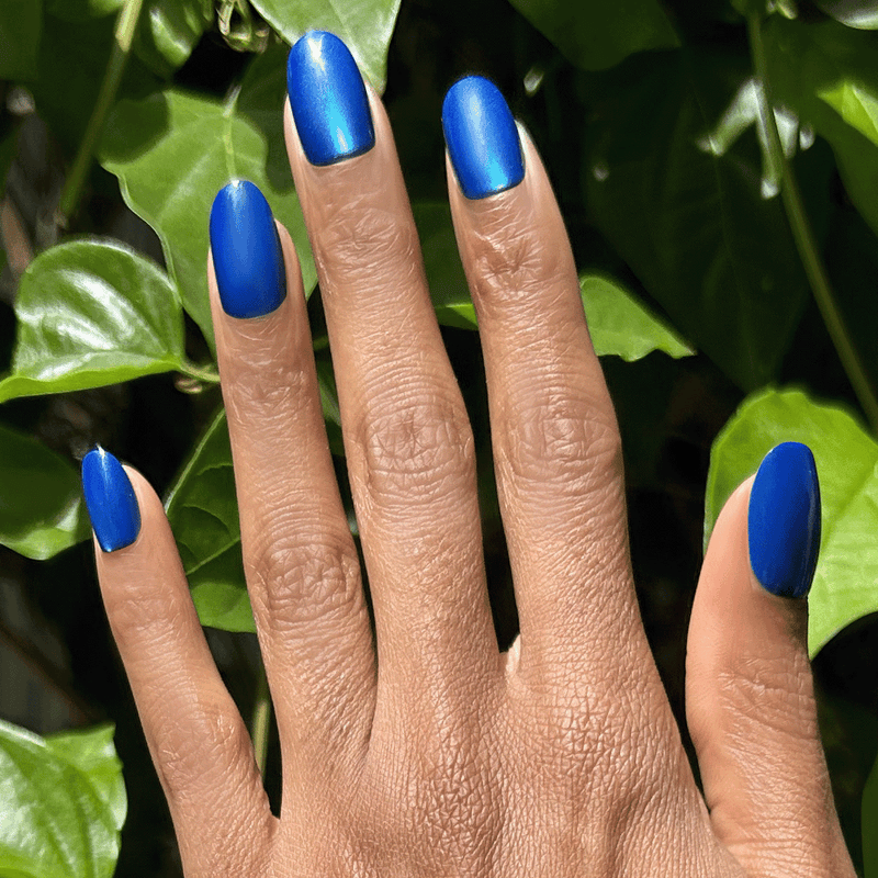 Sapphire Velvet - Press-On | Short | Round