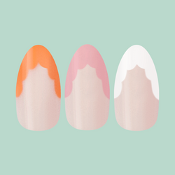 Scalloped French - Press-On | Medium | Almond