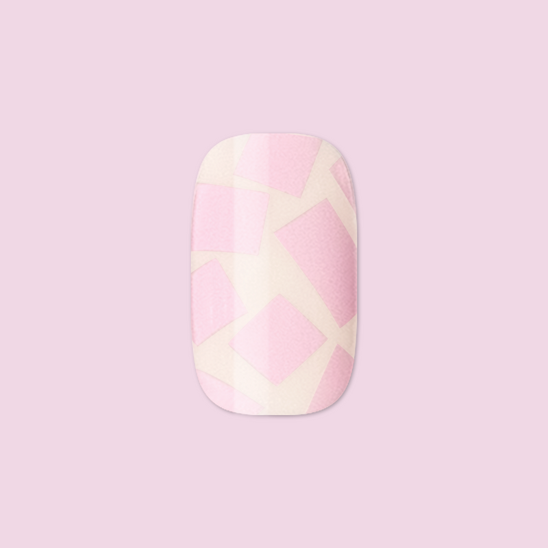 Scattered Squares | Short | Squoval - Tab Press-On second image