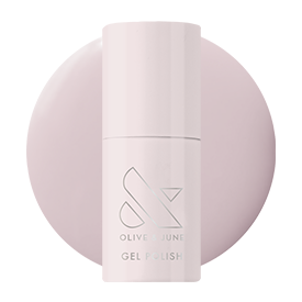 Sculpture Wing - Gel polish bottle in cool muted lavender gray shade on a soft neutral background for mani and pedi use