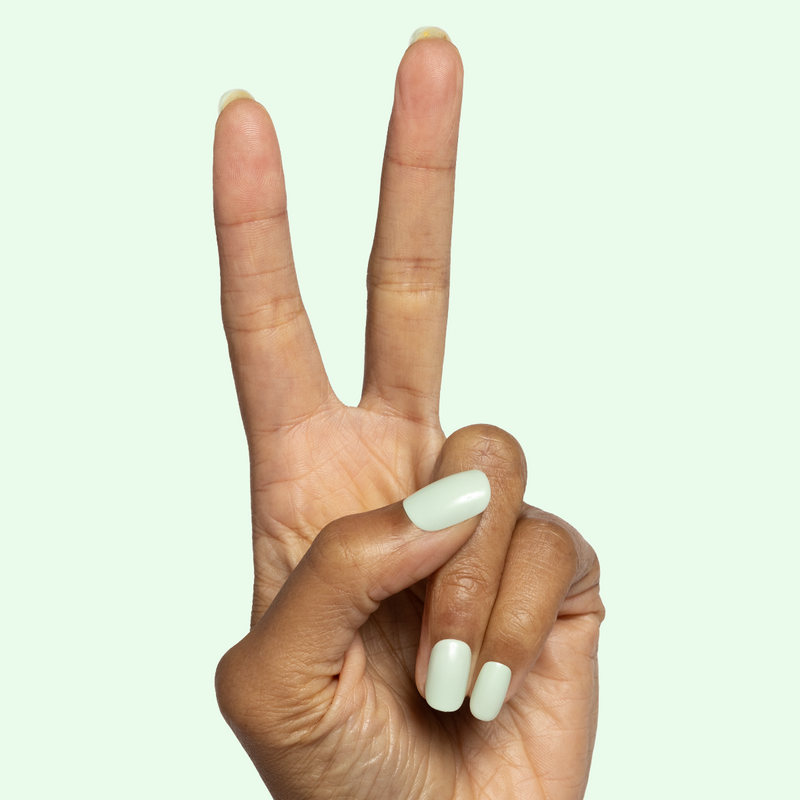 picture of Seafoam | Short | Squoval - Tab Press-On