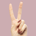 Shacket - Gel warm rose neutral gel polish on neatly manicured nails by Olive and June