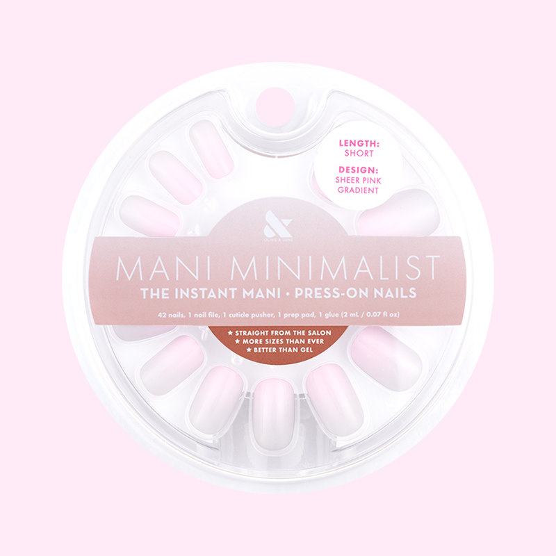 Sheer Pink Gradient - Press-On | Short | Squoval 