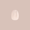 Shimmer Tinsel French - Press-On | Extra Short | Round single nail