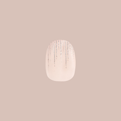 Shimmer Tinsel French - Press-On | Extra Short | Round
