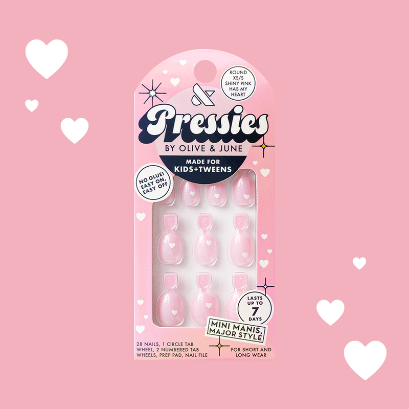 Shiny Pink Has My Heart - Pressies | Extra Short Short | Round - Pressies