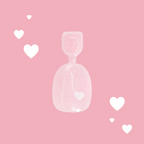 Shiny Pink Has My Heart - Pressies | Extra Short Short | Round showing a shimmer pink press on nail with heart detail on pink background