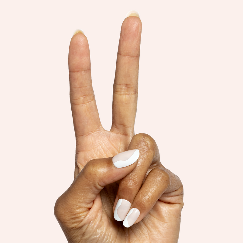 picture of Side Swirl | Short | Round - Tab Press-On