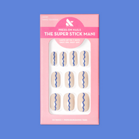 Simple Squiggle | Short | Squoval - Tab Press-On 