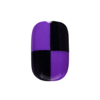 Purple Checker Party | Short | Squoval - Tab Press-On