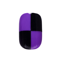 picture of Purple Checker Party | Short | Squoval - Tab Press-On