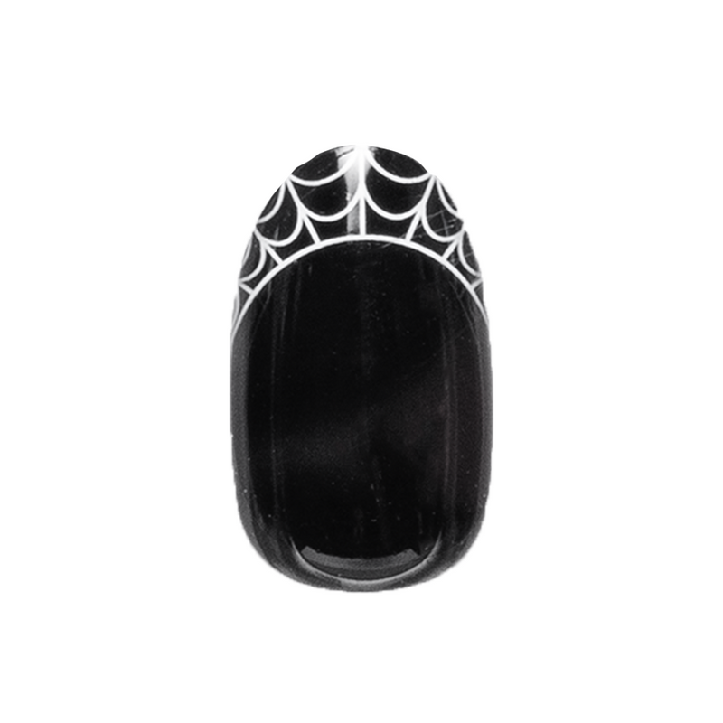 Spiderweb French | Medium | Oval - Tab Press-On