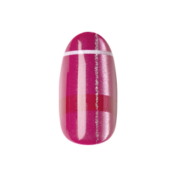 Berry Plaid Velvet - Press-On | Medium | Oval