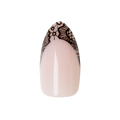 Black Lacy French - Press-On | Medium | Almond single nail ugc