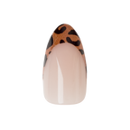 Velvet Cheetah French - Press-On | Medium | Almond