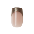 Chocolate Velvet French - Press-On | Short | Square single nail ugc