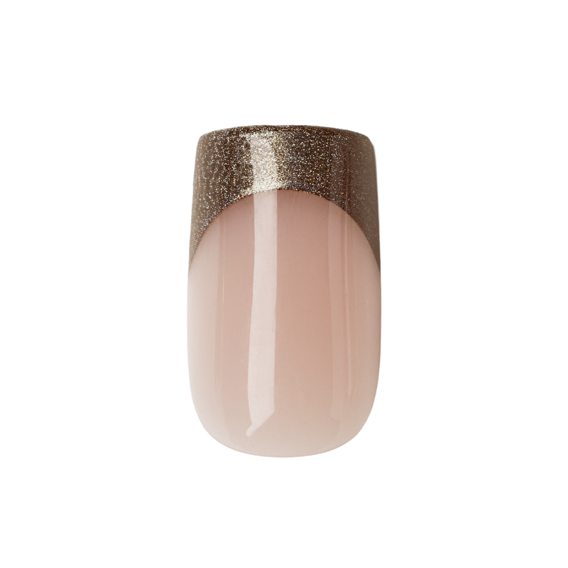Chocolate Velvet French - Press-On | Short | Square