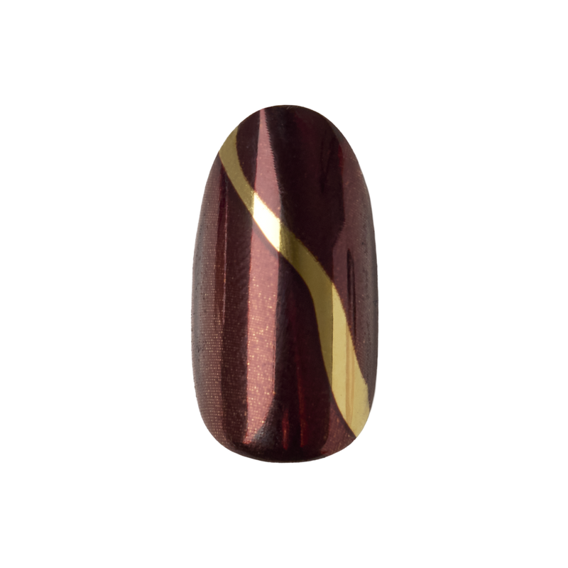 Gold Drizzle - Press-On | Medium | Oval
