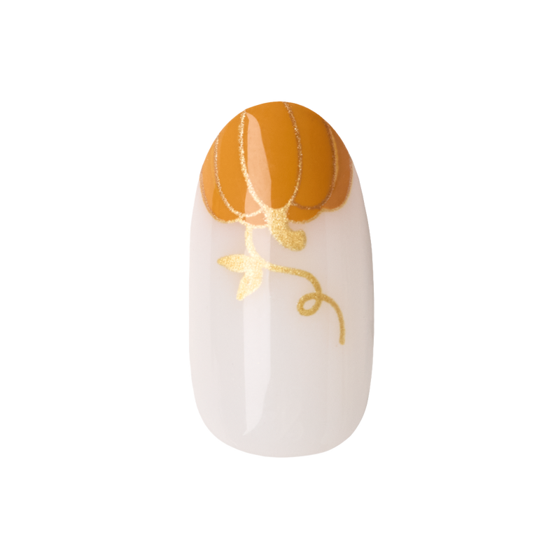 Pumpkin Glam - Press-On | Medium | Oval