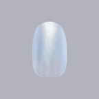 Sky Chrome - Press-On | Short | Round with shimmering pale blue chrome finish for an easy at-home mani look